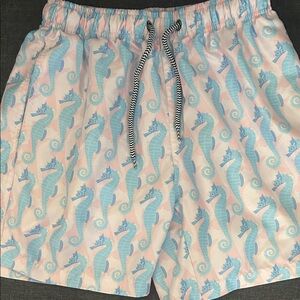 Seahorse Pattern Swim Shorts